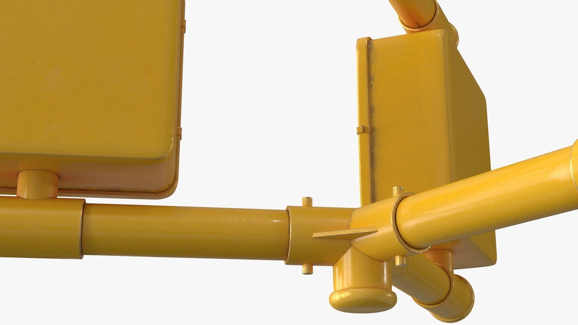 Traffic light 2 Low-poly 3D model_7