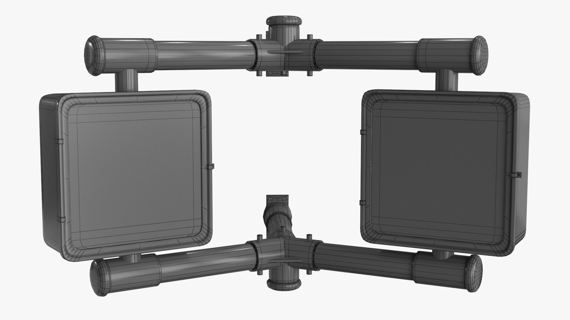 Traffic light 2 Low-poly 3D model_18