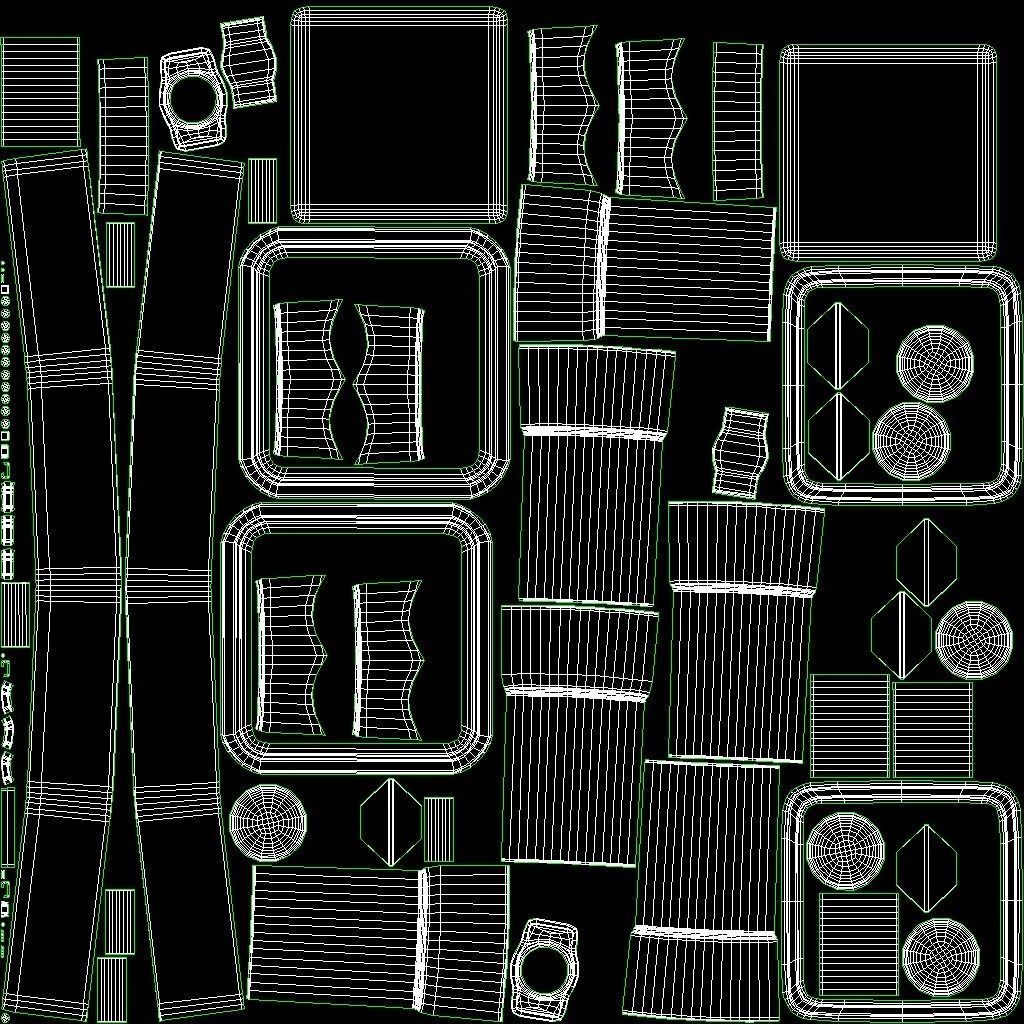 Traffic light 2 Low-poly 3D model_19