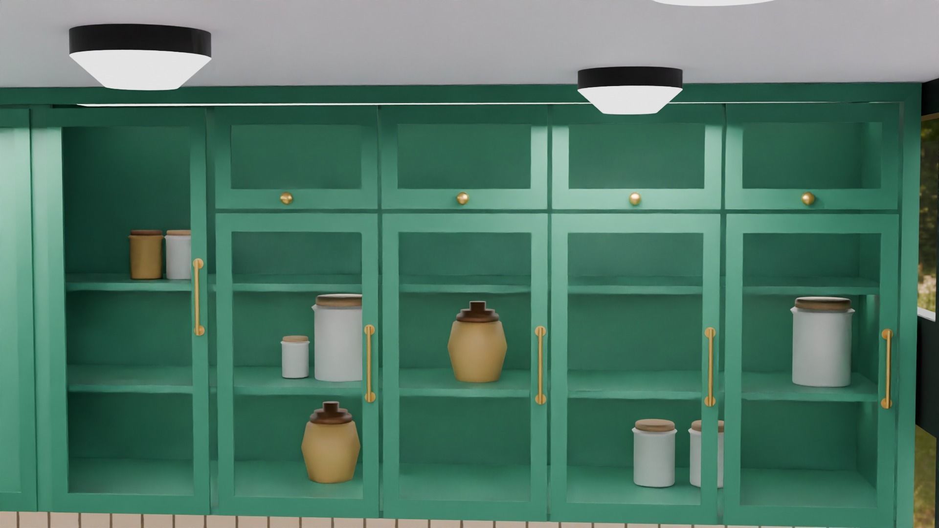 Kitchen Interior Low-poly 3D model_4