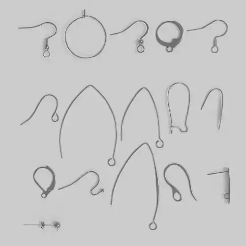 Jewelry earring hook and pin