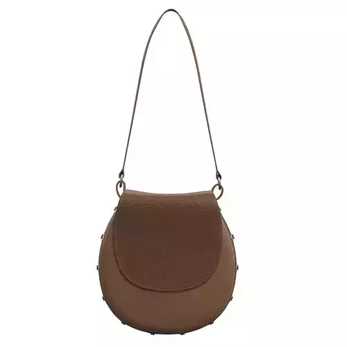 Brown Leather Saddle Bag