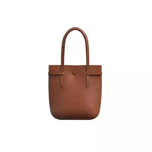 Brown Leather Shopper Bag