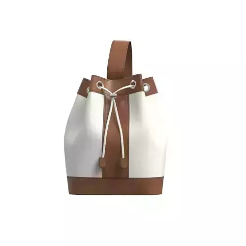 Brown Leather Sling Bucket Bag