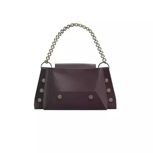 Burgundy Leather Chain Bag
