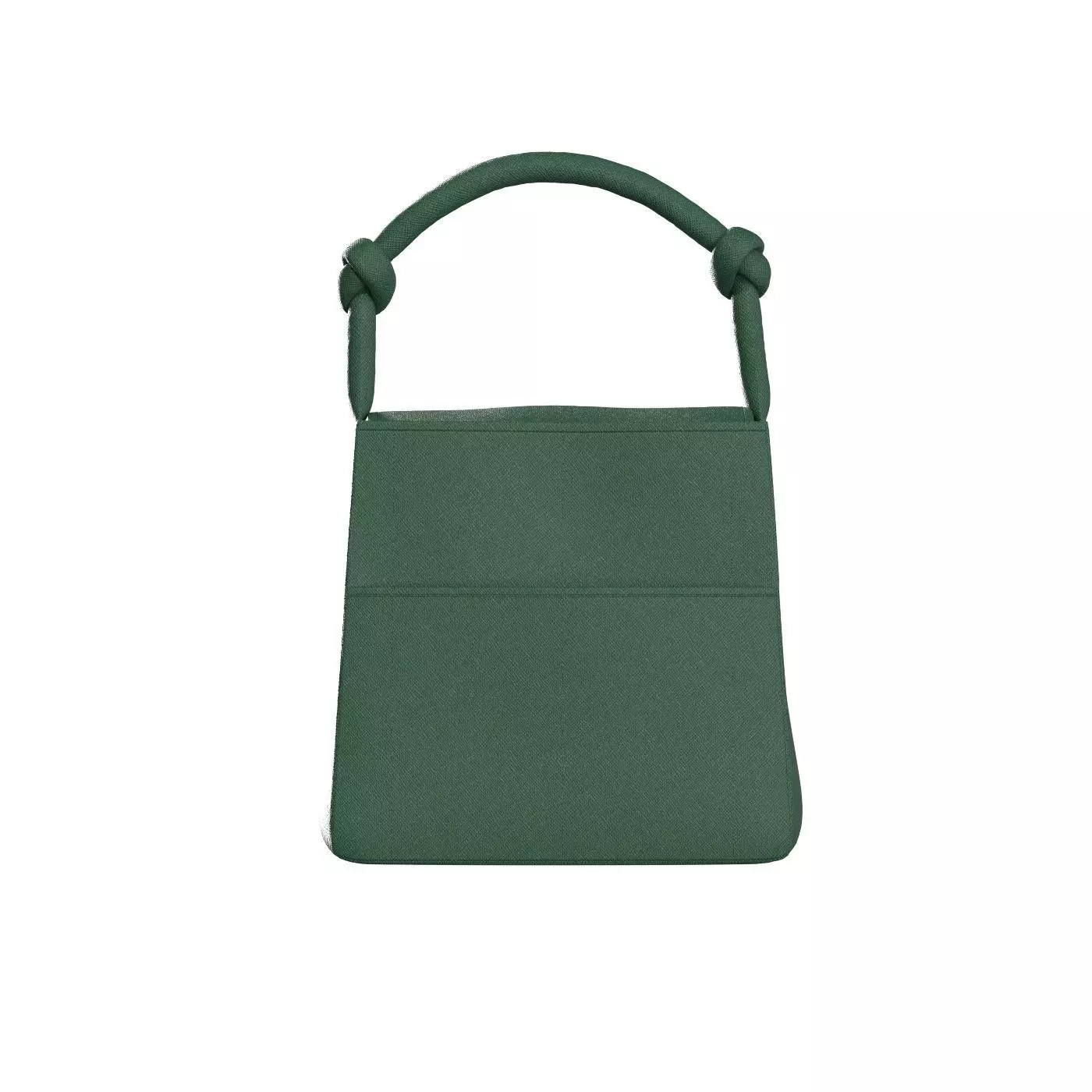 Dark green Leather Hobo Bag  3D model_0