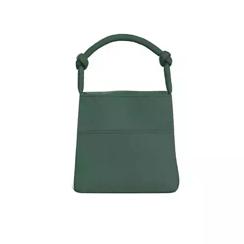 Dark green Leather Hobo Bag 