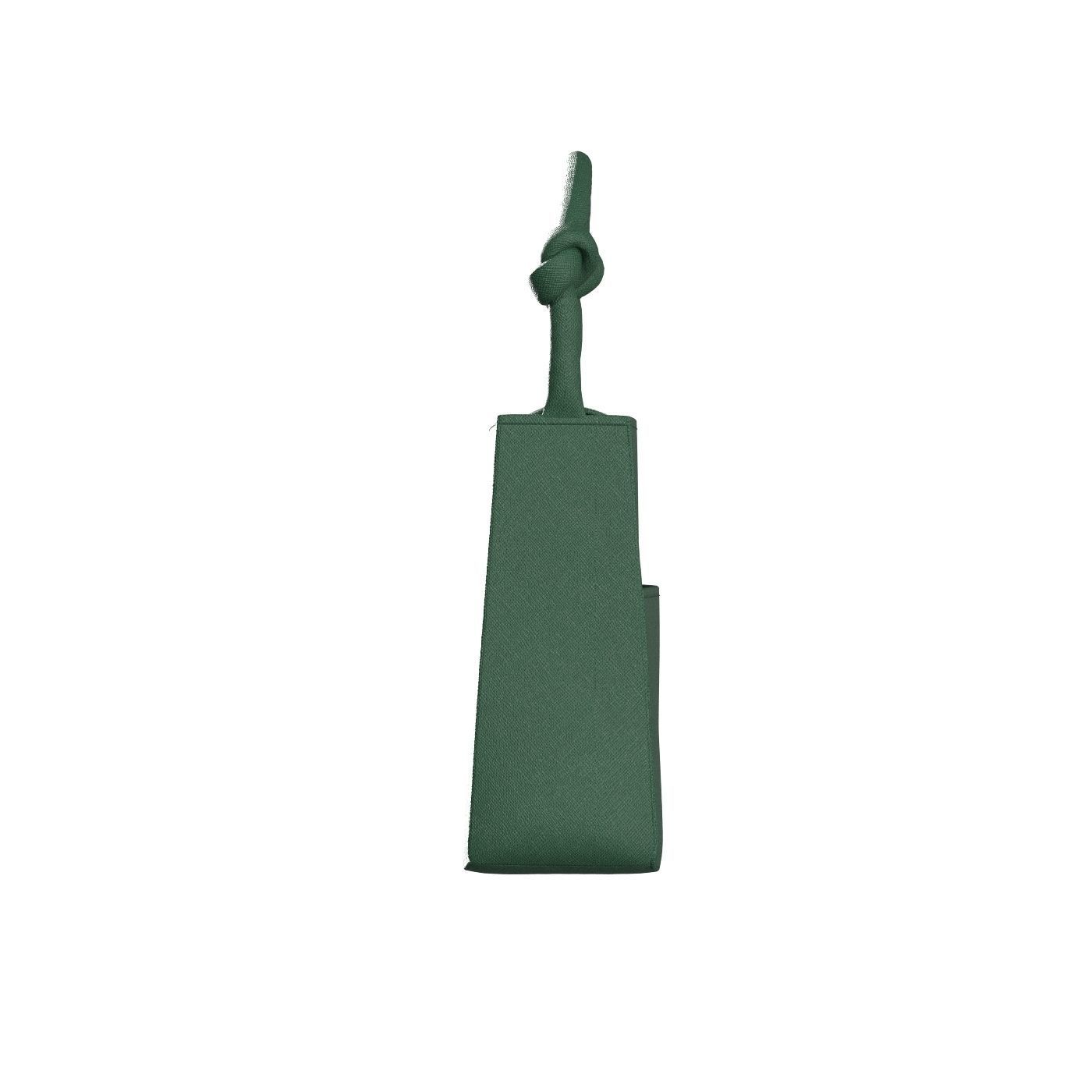 Dark green Leather Hobo Bag  3D model_2