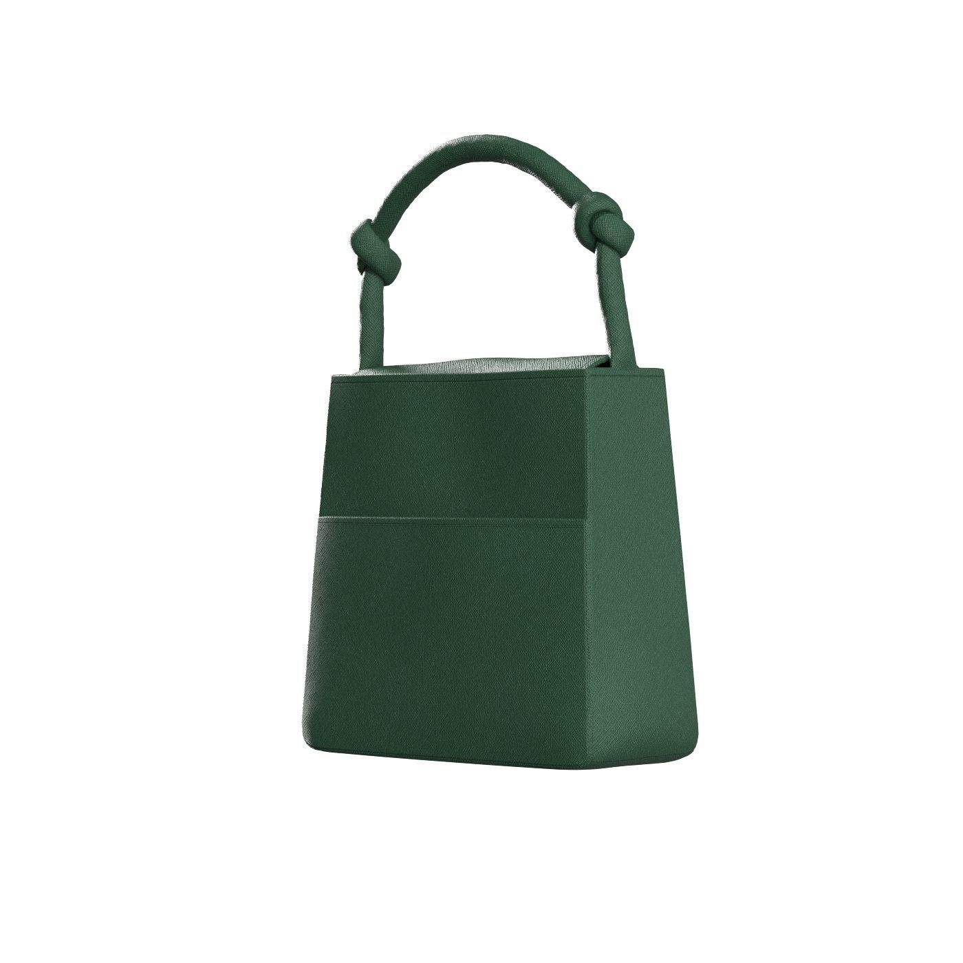 Dark green Leather Hobo Bag  3D model_7