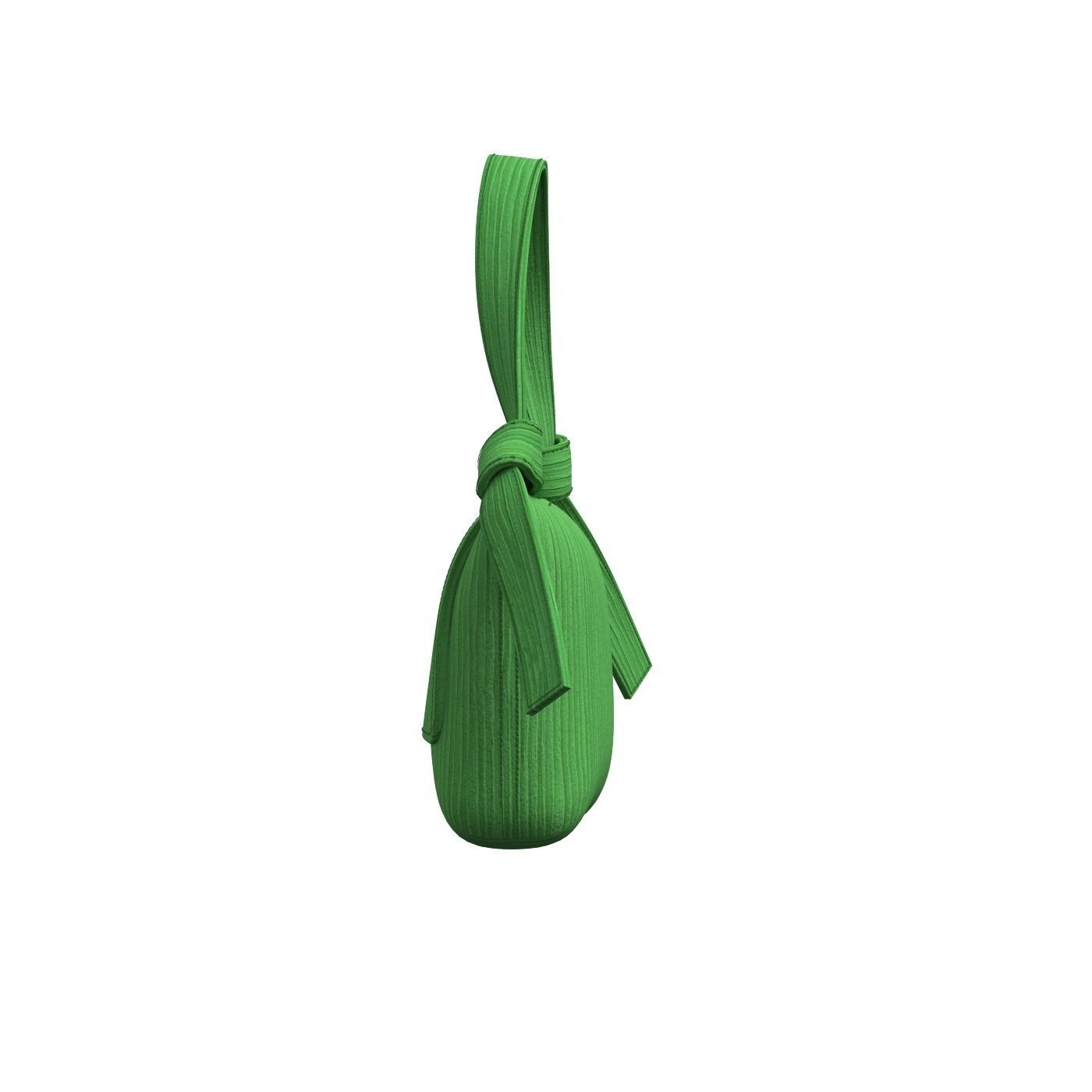 Green Cotton Flap Bag 3D model_6