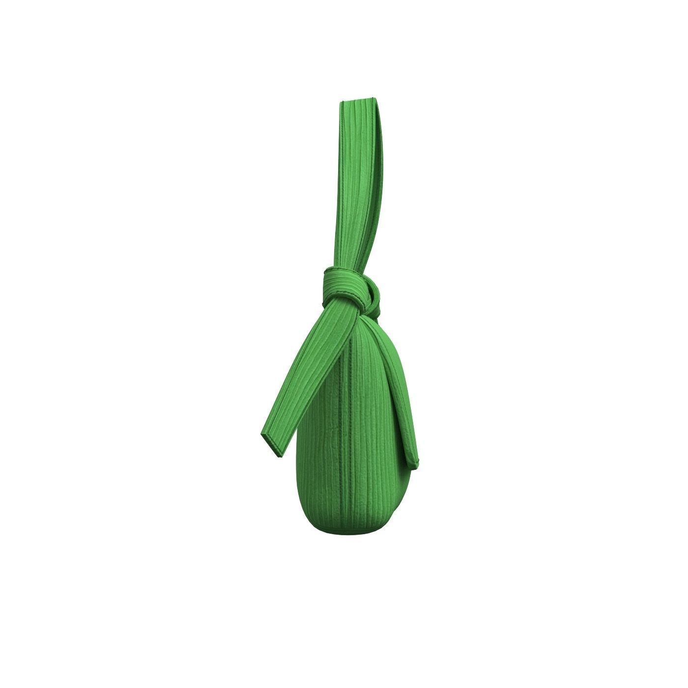 Green Cotton Flap Bag 3D model_2