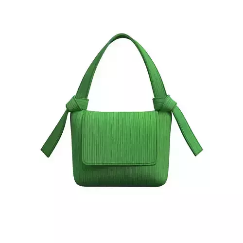 Green Cotton Flap Bag