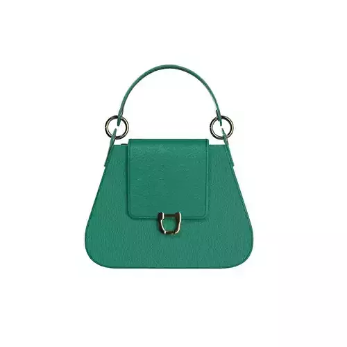 Green Leather Mini Hobo Bag