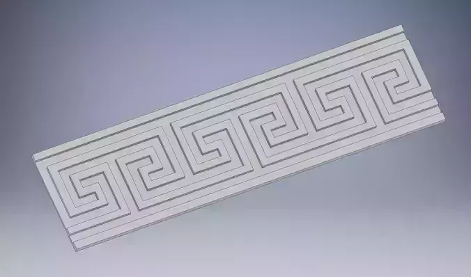 Infinite Greek Key Border Seamless 3D Decor 3D print model