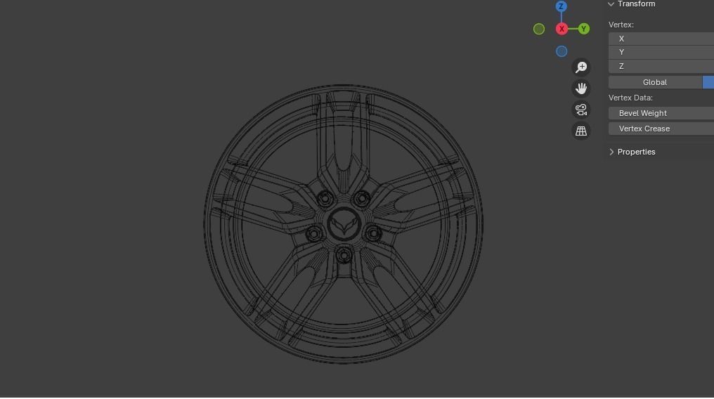 wheel from Chevrolet CORVETTE 3D print model_4