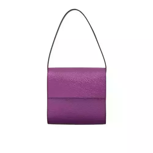 Purple Leather Shoulder Bag