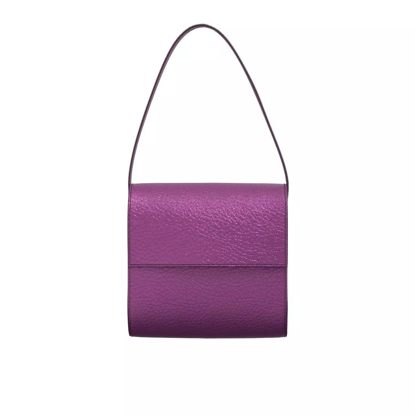 Purple Leather Shoulder Bag 3D model
