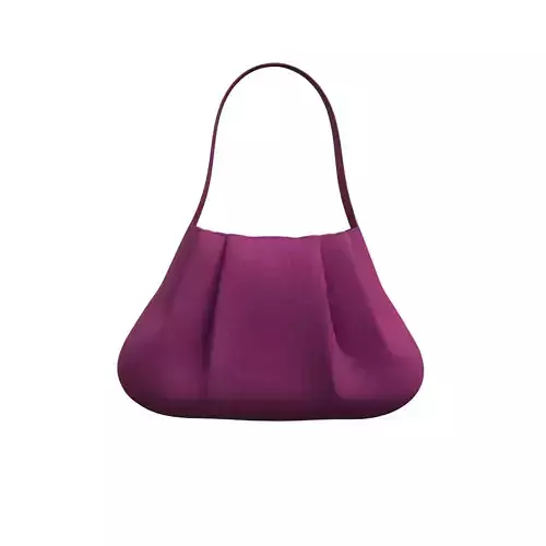 Purple Nylon Mini Pleats Bag