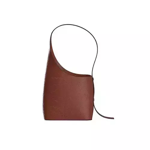 Red brown Leather Hobo Bag