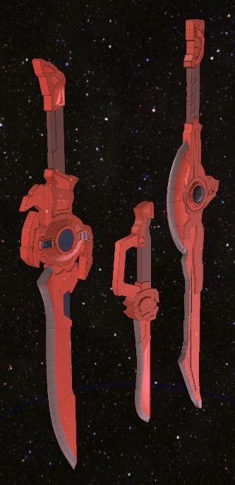 GUNDAM WEAPONS 3 RED RANGER SWORDS 3D model 3D printable | CGTrader