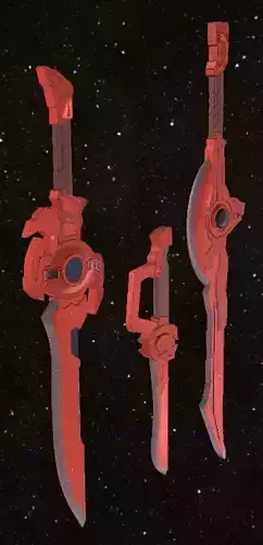 GUNDAM WEAPONS 3 RED RANGER SWORDS 3D print model