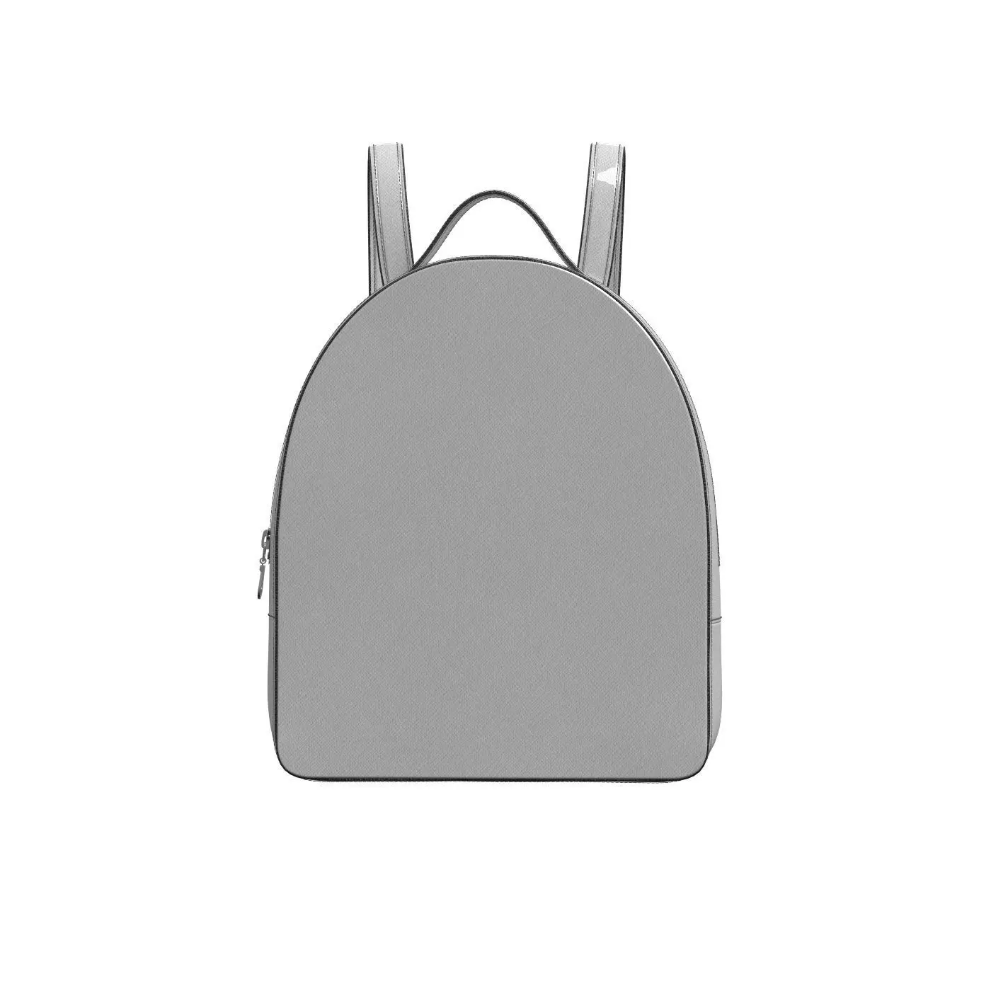 Silver Leather Backpack 3D model