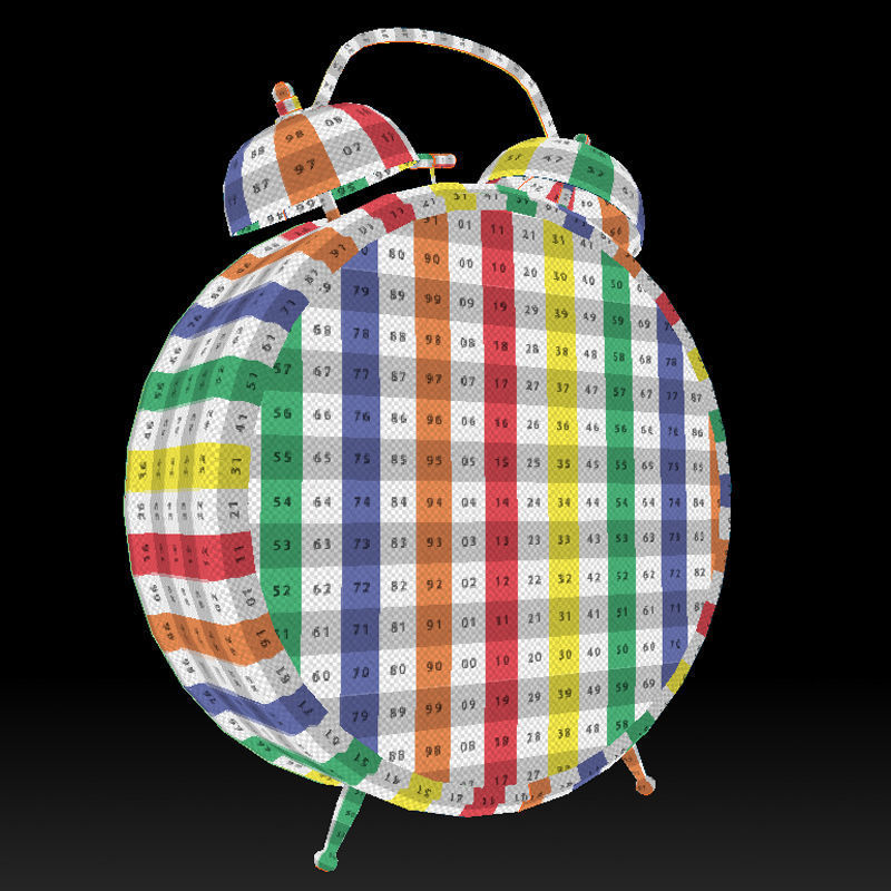 Old alarm clock 3D model_11