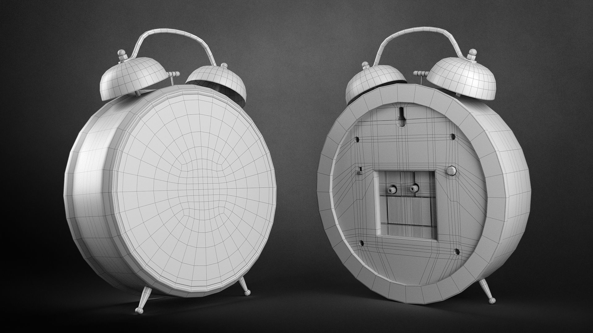 Old alarm clock 3D model_12