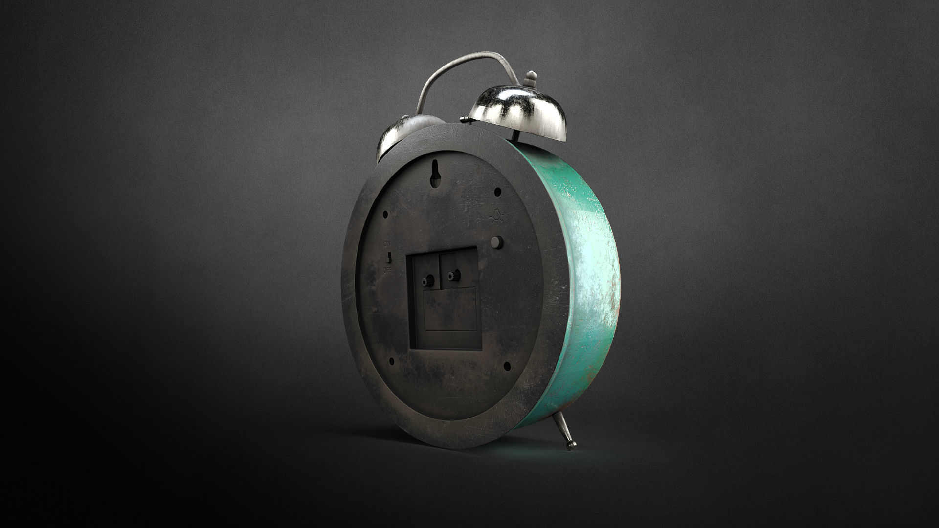Old alarm clock 3D model_8