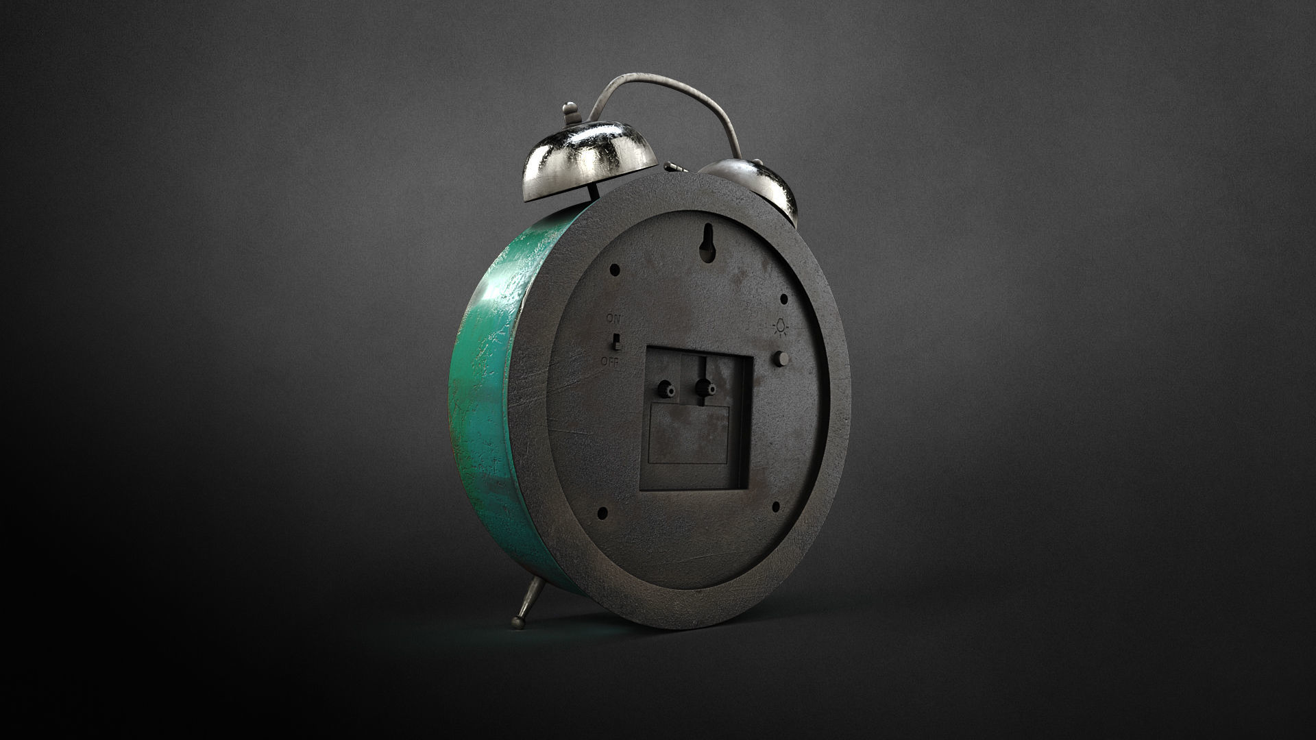 Old alarm clock 3D model_9