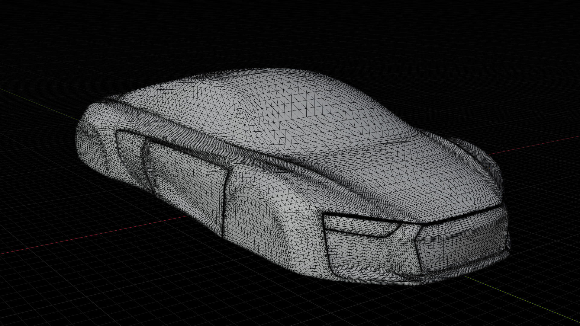Audi R8 Sculpt Design For 3d Printing Low-poly 3D model_6