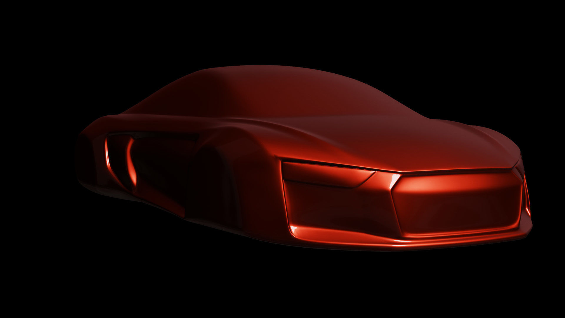Audi R8 Sculpt Design For 3d Printing Low-poly 3D model_3