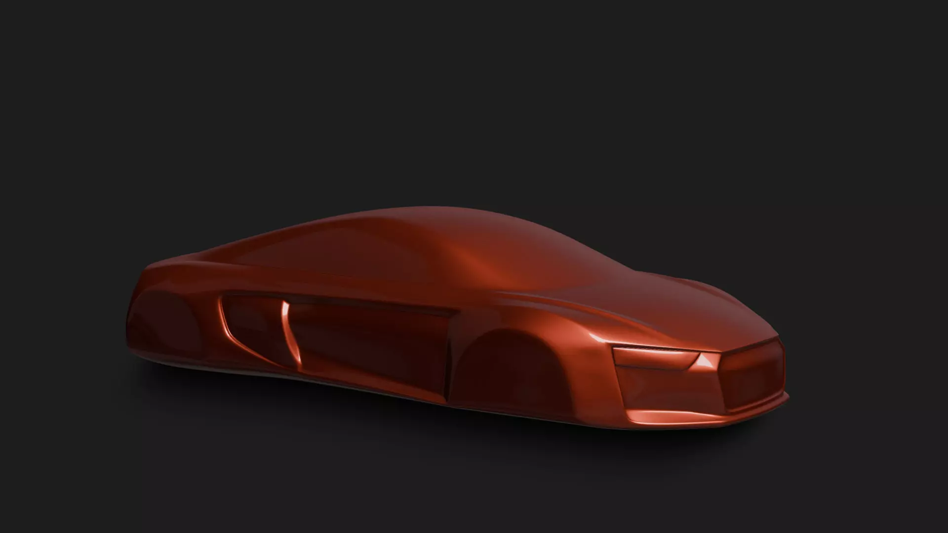 Audi R8 Sculpt Design For 3d Printing Low-poly 3D model_0