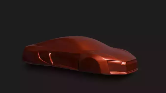 Audi R8 Sculpt Design For 3d Printing Low-poly 3D model
