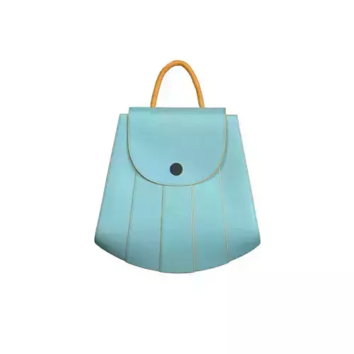 Sky blue Leather Flap Bag