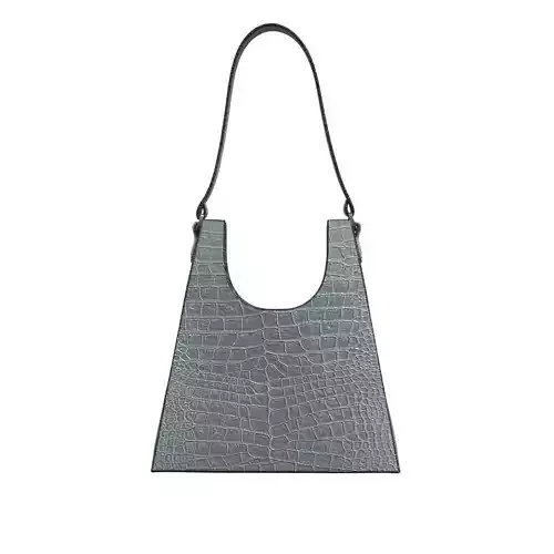 Sky blue Leather Hobo Bag