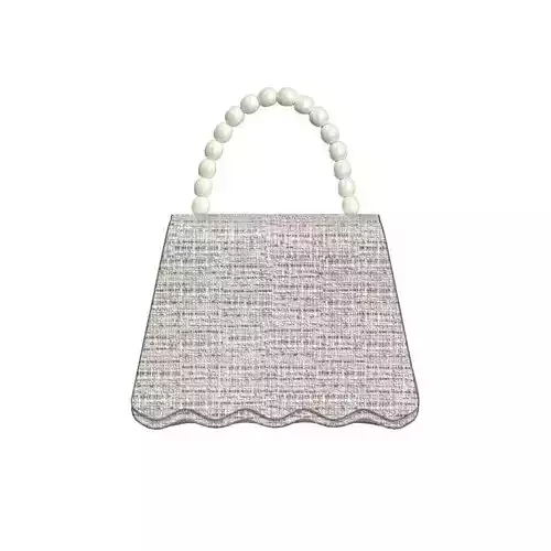 Tweed Pearl Strap Mini Bag