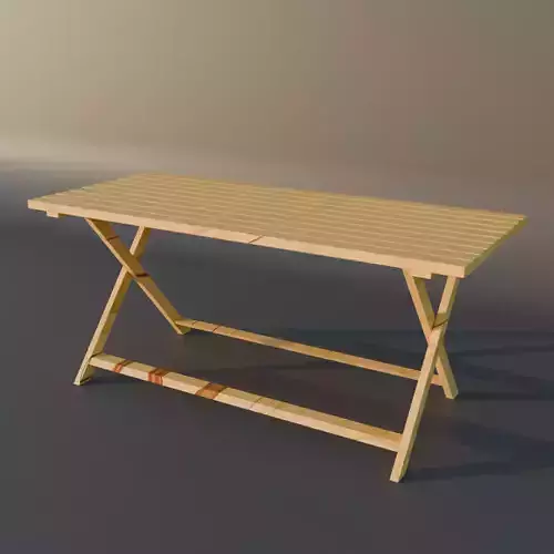 Low poly wood table 2