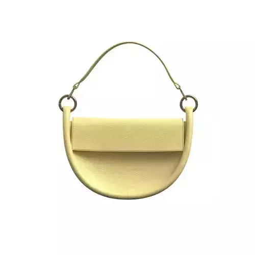 Yellow Leather Flap Bag