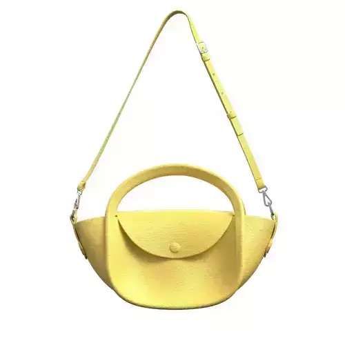 Yellow Leather Tote Bag