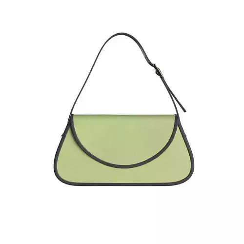 Yellowish green Leather Flap Bag