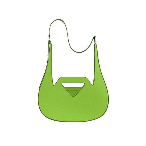 Yellowish green Leather Shoulder Bag 3D model