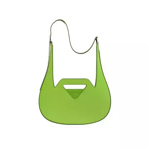 Yellowish green Leather Shoulder Bag