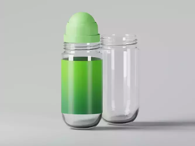 Green Cosmetic Perfume Bottle 3D Model