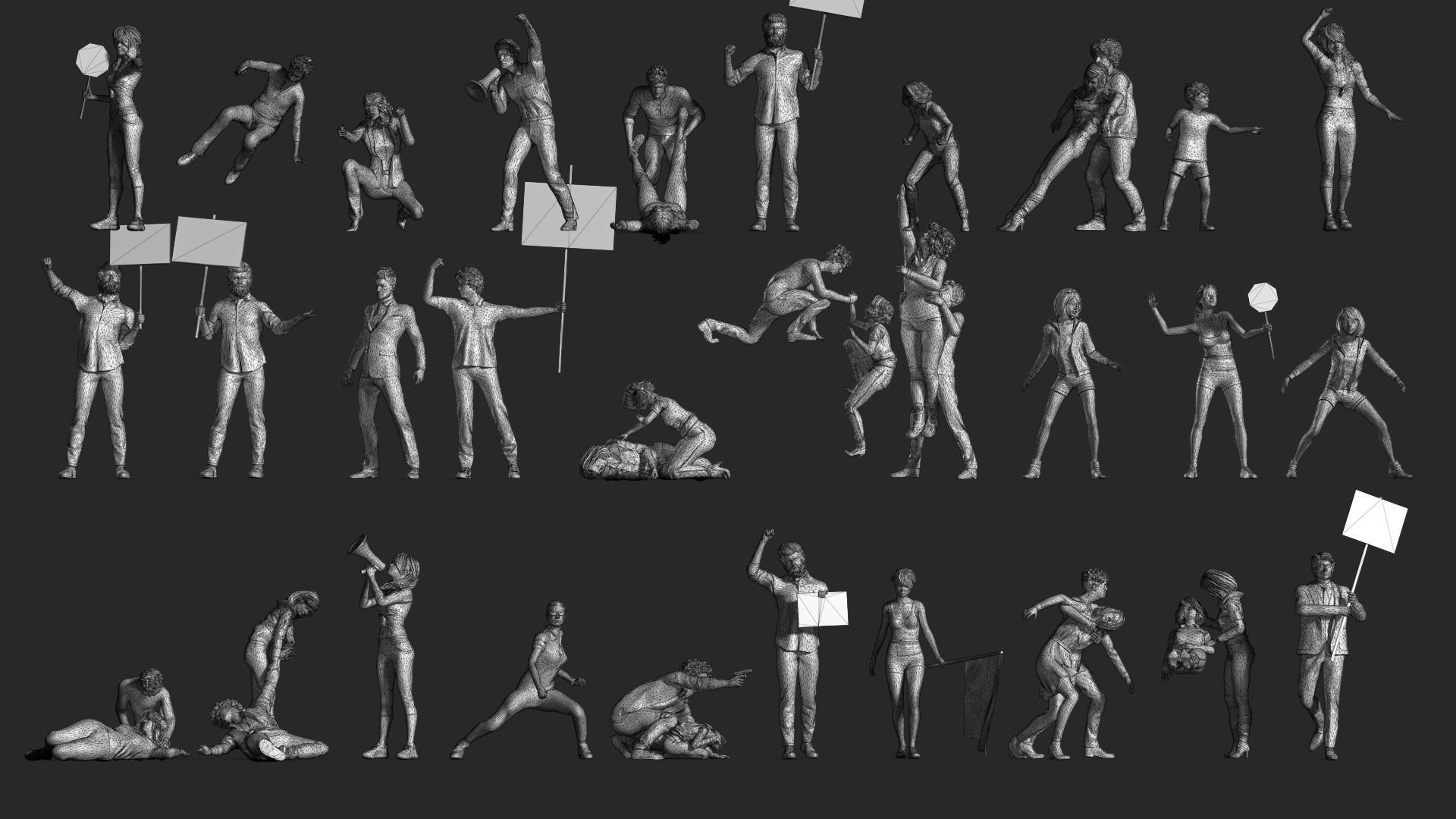 LP People 09 Riots 3D print model_11