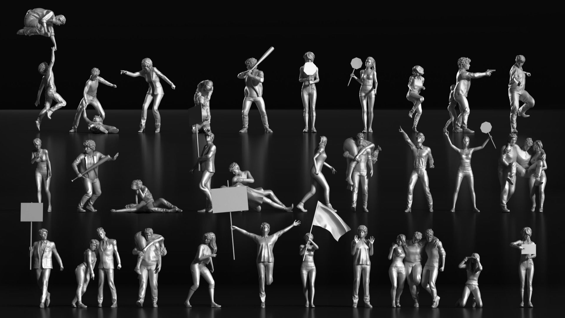 LP People 09 Riots 3D print model_9