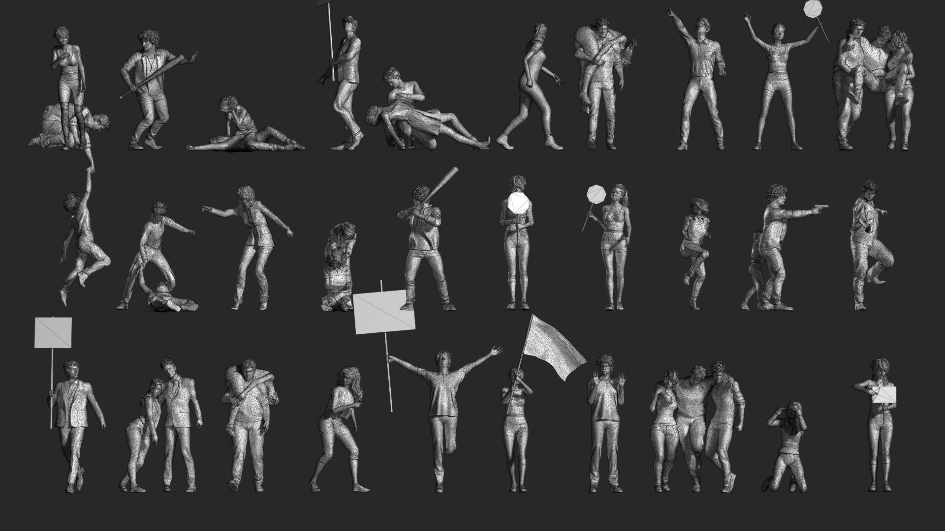 LP People 09 Riots 3D print model_19