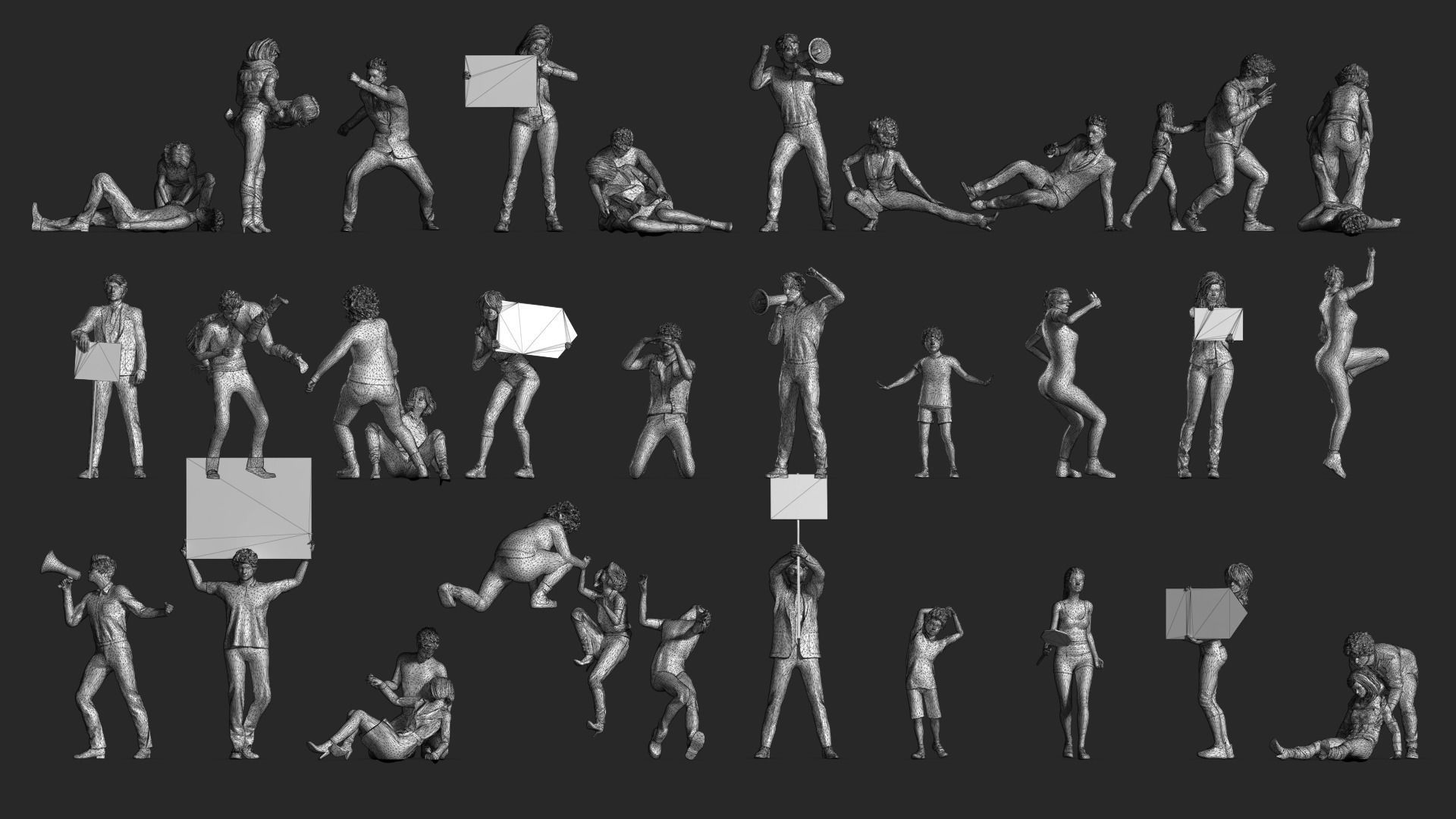 LP People 09 Riots 3D print model_18