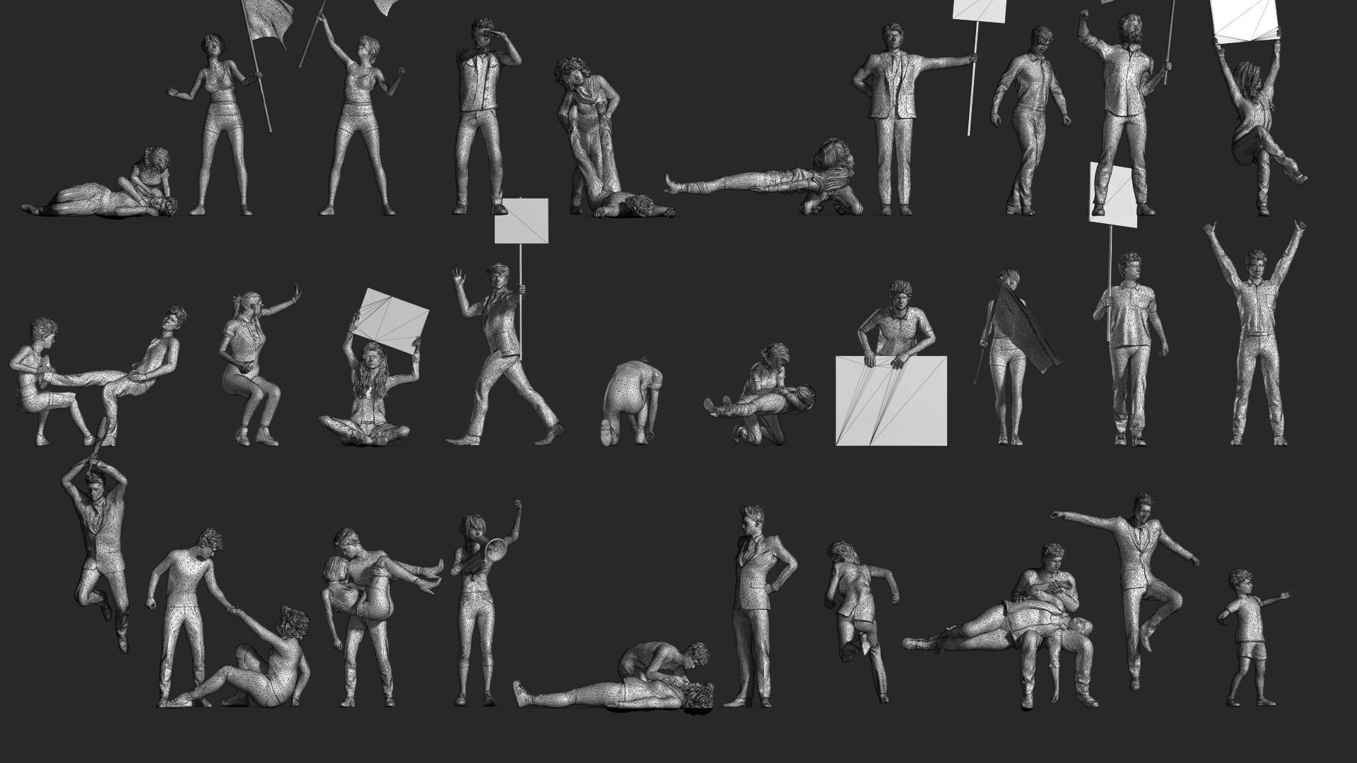 LP People 09 Riots 3D print model_15