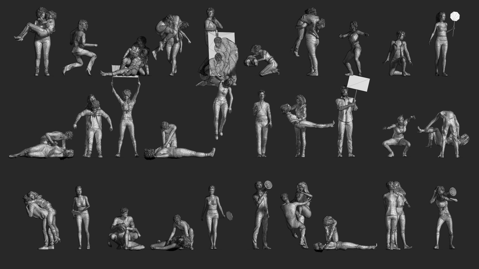 LP People 09 Riots 3D print model_14